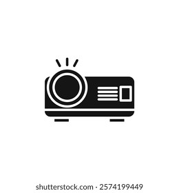 Projector icon Simple thin line flat symbol