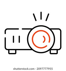 Projector icon in solid design 


