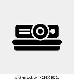 Projector icon in solid style, use for website mobile app presentation