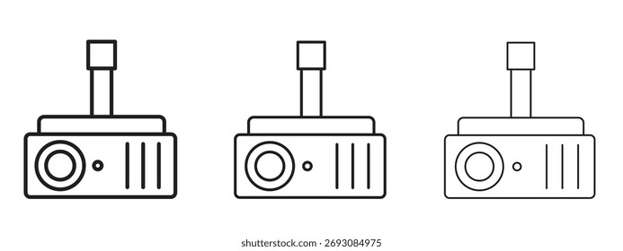 Projector icon symbol. Linear style sign for mobile concept