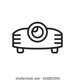 Projector icon in trendy outline style design. Vector graphic illustration. Suitable for website design, logo, app, and ui. Editable vector stroke. EPS 10.