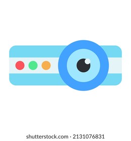 Projector icon in unique design

