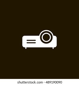 Projector icon vector, clip art. Also useful as logo, web element, symbol, graphic image, silhouette and illustration. Compatible with ai, cdr, jpg, png, svg, pdf, ico and eps. svg
