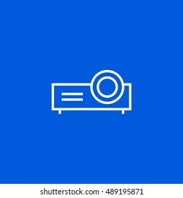 Projector icon vector, clip art. Also useful as logo, web element, symbol, graphic image, silhouette and illustration. Compatible with ai, cdr, jpg, png, svg, pdf, ico and eps formats.