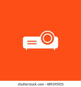 Projector icon vector, clip art. Also useful as logo, web element, symbol, graphic image, silhouette and illustration. Compatible with ai, cdr, jpg, png, svg, pdf, ico and eps formats.