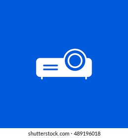 Projector icon vector, clip art. Also useful as logo, web element, symbol, graphic image, silhouette and illustration. Compatible with ai, cdr, jpg, png, svg, pdf, ico and eps formats.