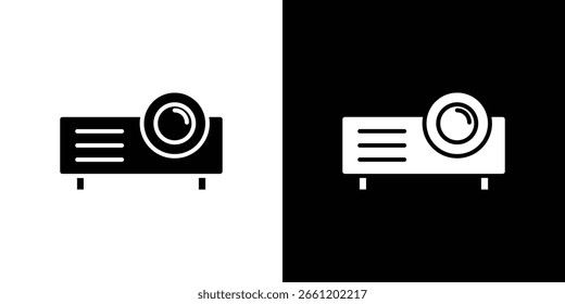 Ilustraciones de Clipart de Vector de icono de proyector en estilo plano