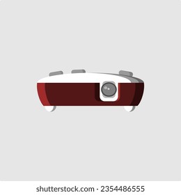 projector icon vector colored illustration. vector flat design for teacher's day and school tools.