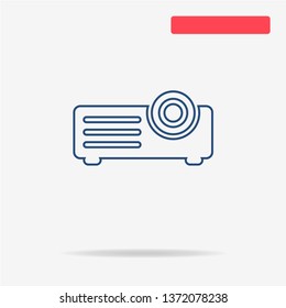Projector icon. Vector concept illustration for design.