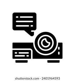 projector icon. vector glyph icon for your website, mobile, presentation, and logo design.