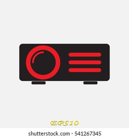 projector, icon, vector illustration EPS 10