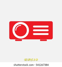 projector, icon, vector illustration EPS 10