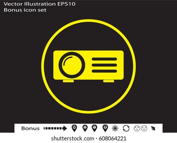 projector, icon, vector illustration eps10
