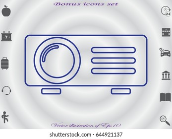 projector, icon, vector illustration eps10