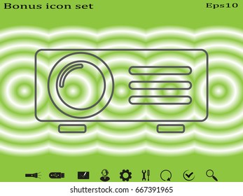 projector, icon, vector illustration eps10