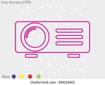 projector, icon, vector illustration eps10