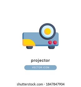 projector icon vector illustration. projector icon flat design.