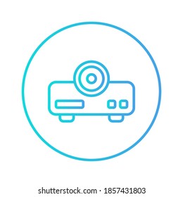 projector icon vector illustration. projector icon gradient design.
