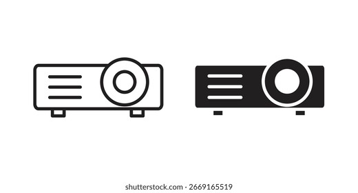 Icono del proyector. Ilustración vectorial. Ilustración vectorial aislada. Ilustración EPS.