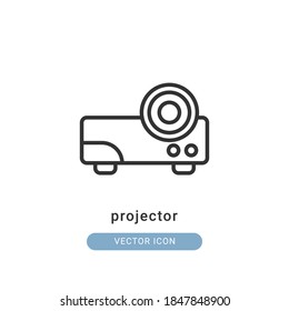 projector icon vector illustration. projector icon outline design.