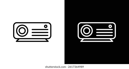 Projector icon. vector illustration, pictogram isolated. editable