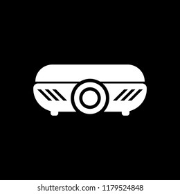 Projector icon - vector illustration white