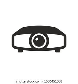 Projector icon. Vector icon isolated on white background.