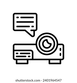 projector icon. vector line icon for your website, mobile, presentation, and logo design.