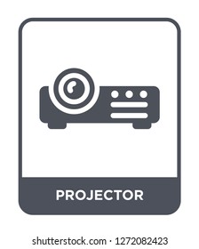 projector icon vector on white background, projector trendy filled icons from Electronic devices collection, projector simple element illustration