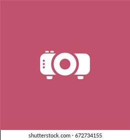 projector icon. vector sign symbol on white background