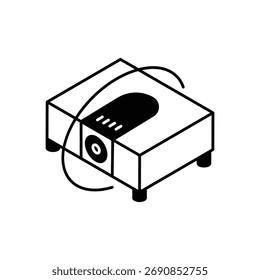 Icono de proyector Vector Ilustración de stock