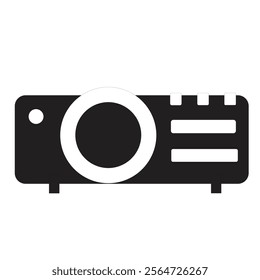 Projector icon. Projector for video, cinema, and presentation. Vector isolated sign.