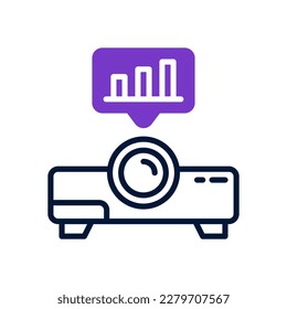 Projektor-Symbol für Ihr Website-Design, Logo, App, Benutzeroberfläche.