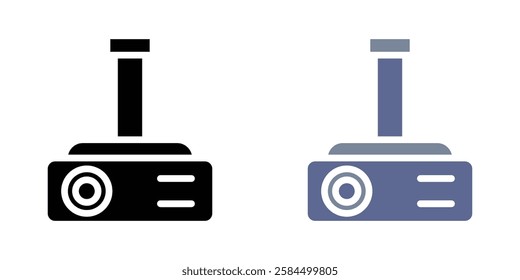 Projector icons pack in black and colored version