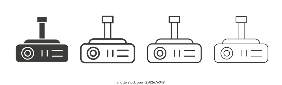 Projector icons set vectors graphic designs