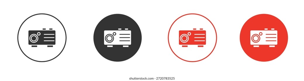 Projector icons simple flat silhouette vector illustration