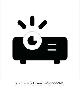 projector icons. simple solid vector