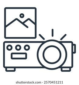 Projector icons symbol modern with elements for infographic web