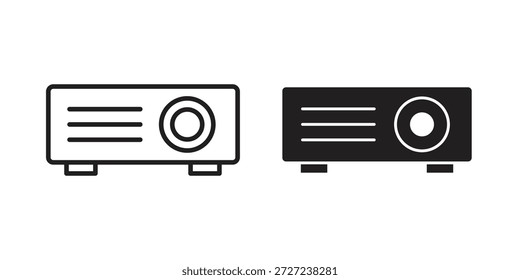 Symbol des Projektors. Vektorgrafik-Paket für Apps und Designs