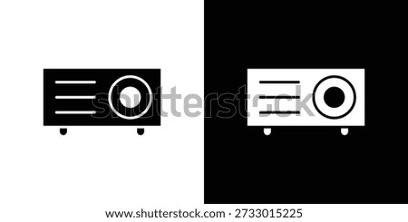 Projector icons symbol for web and mobile filled vector isolated