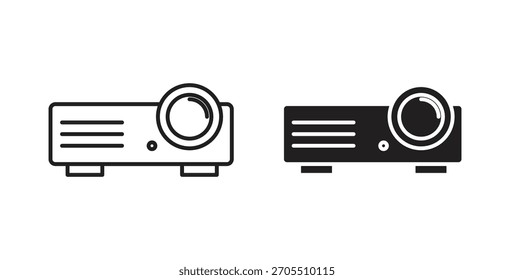 Iconos del proyector para el Diseño web de uso, logotipo. Ilustración del símbolo.