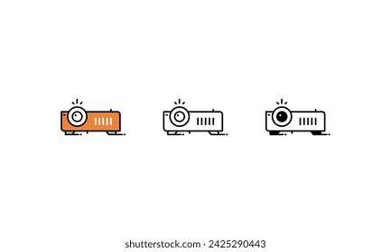 Projector icons vector strock illustration