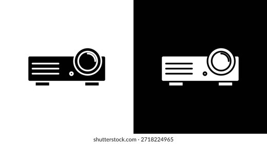 Projektorsymbole. Vektorvorlage Illustration Symbol Pixel perfekt