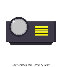 Projector illustrated on white background