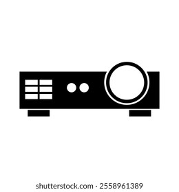 Projector illustrated on white background