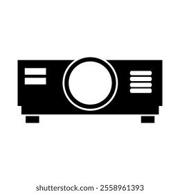 Projector illustrated on white background