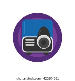 Projector Illustration - Flat Icon