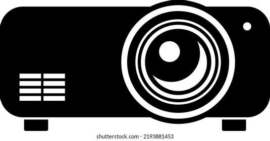 A projector isolated vector silhouette.