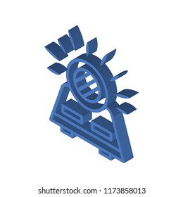 Projector isometric left top view 3D icon