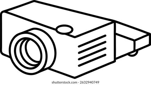 Projector line art icon.This is an editable vector icon
